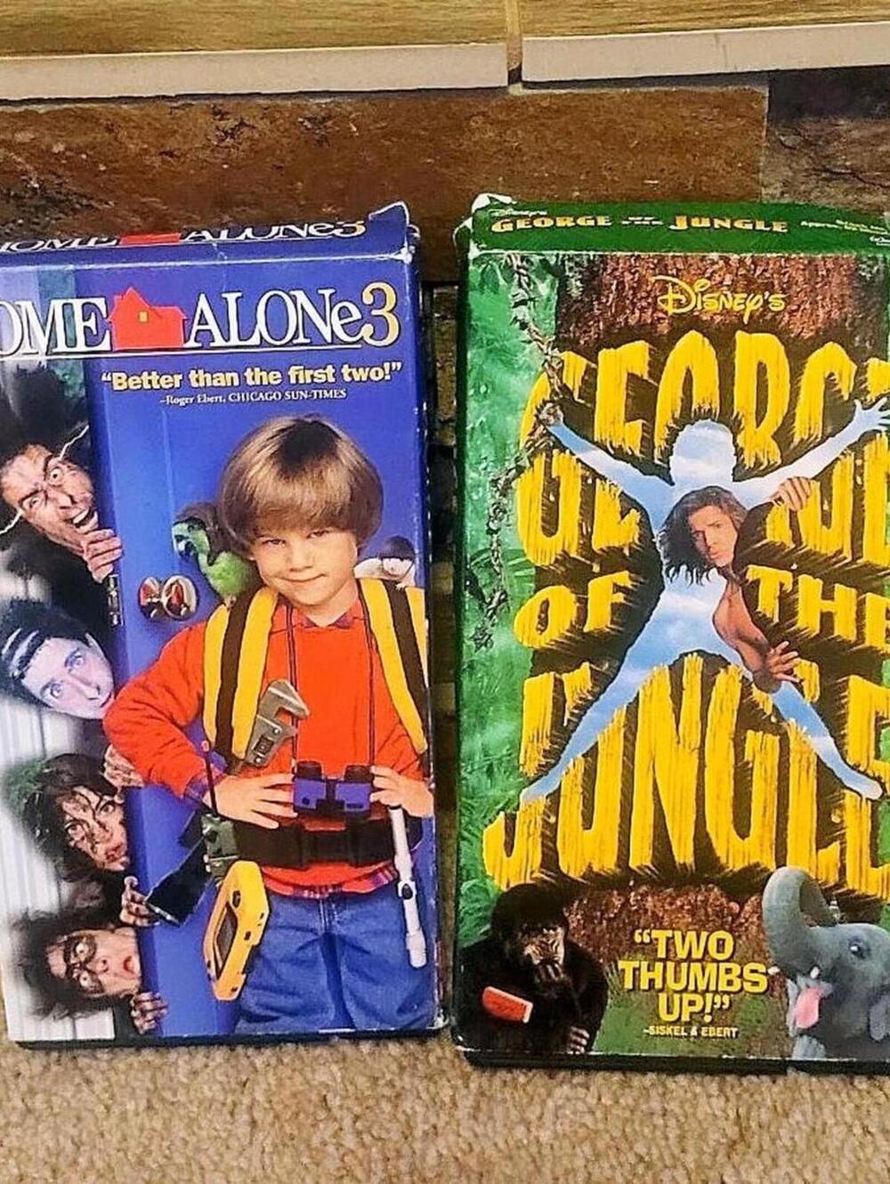 Home Alone 3 and George of the Jungle with Brenden Fraiser VHS tapes
